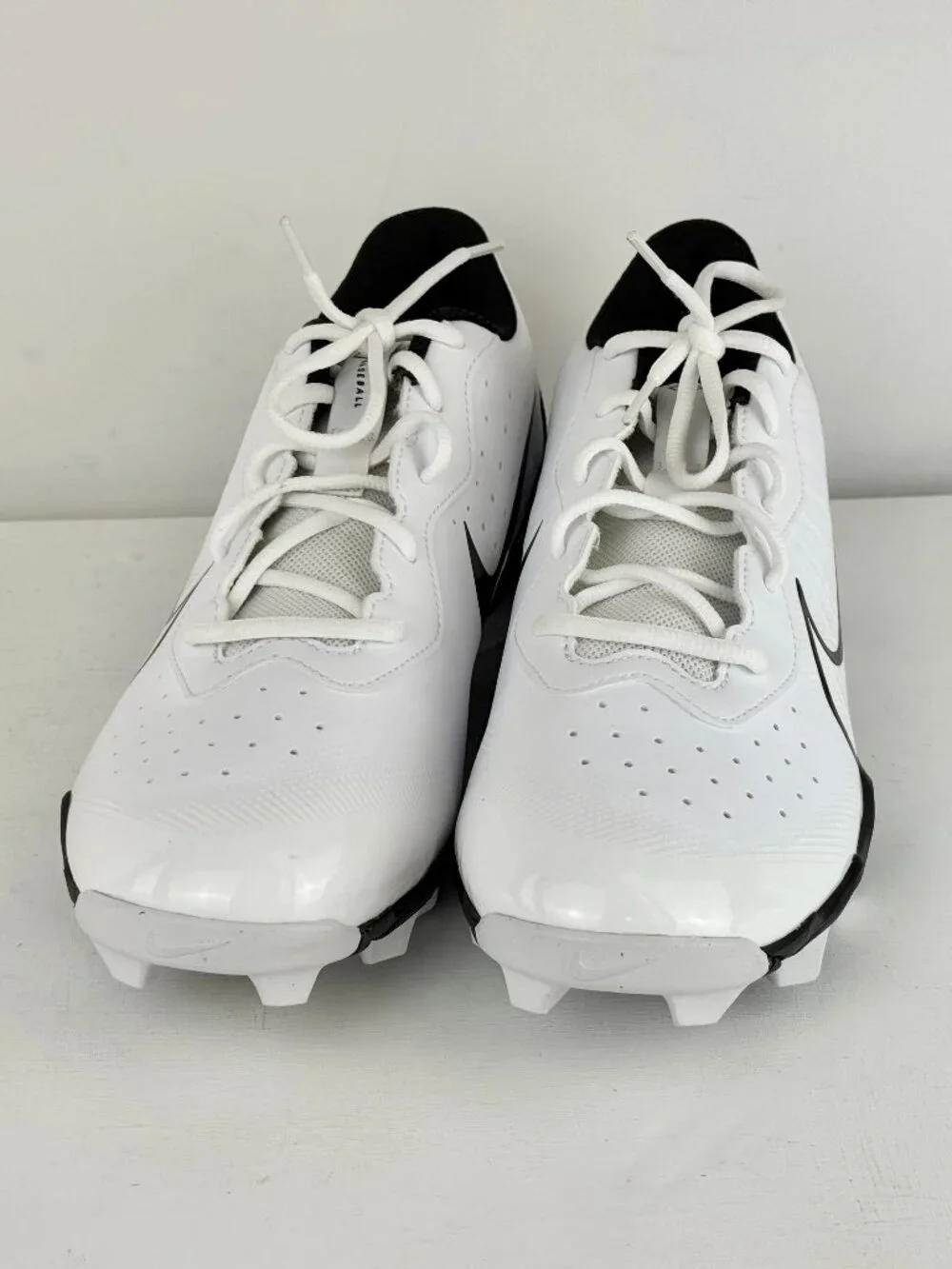 Men's 12 Nike Alpha Huarache 4 Keystone Baseball Cleats White Black DJ6524-101